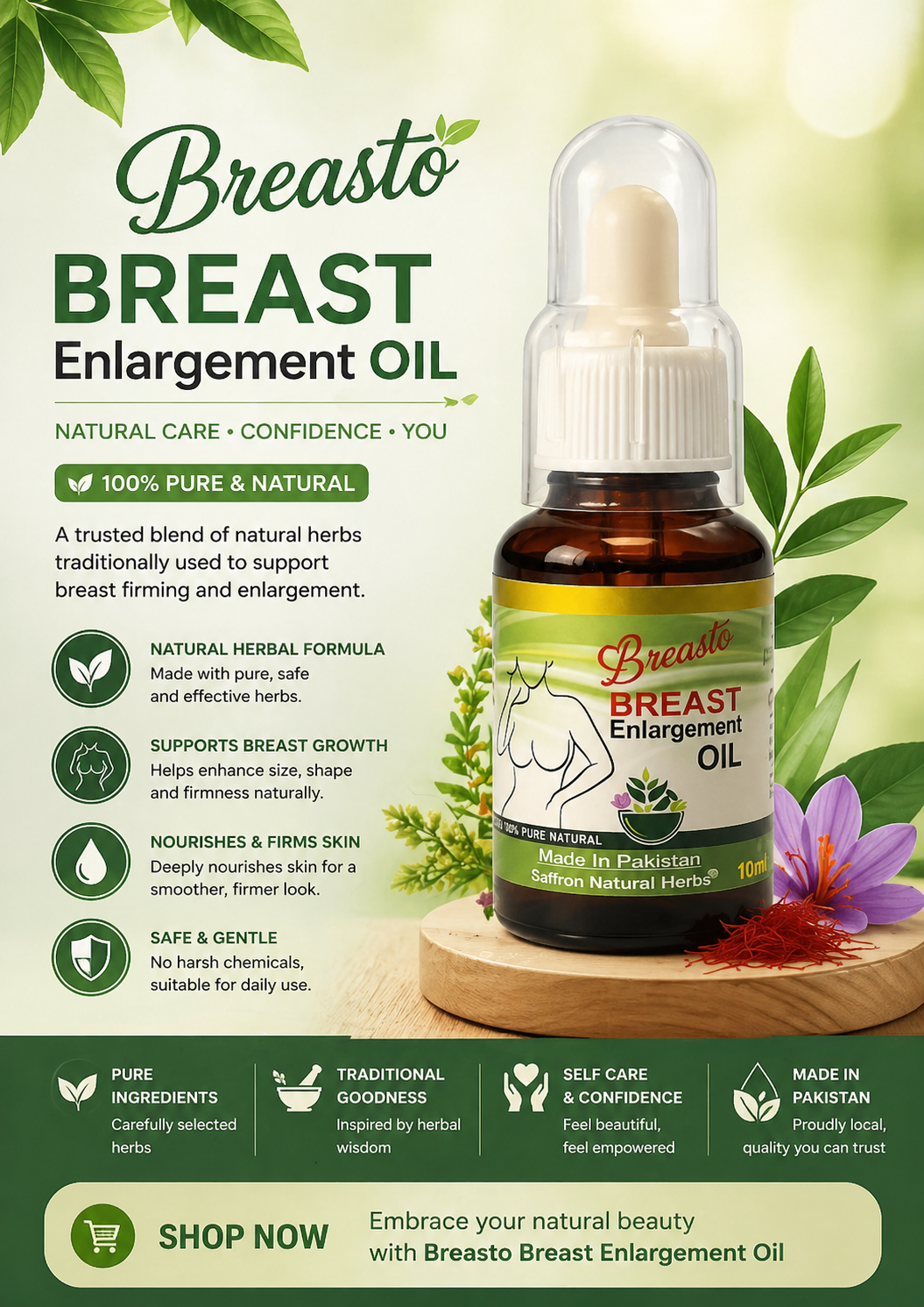 🌿 Breasto Breast Enlargement Oil