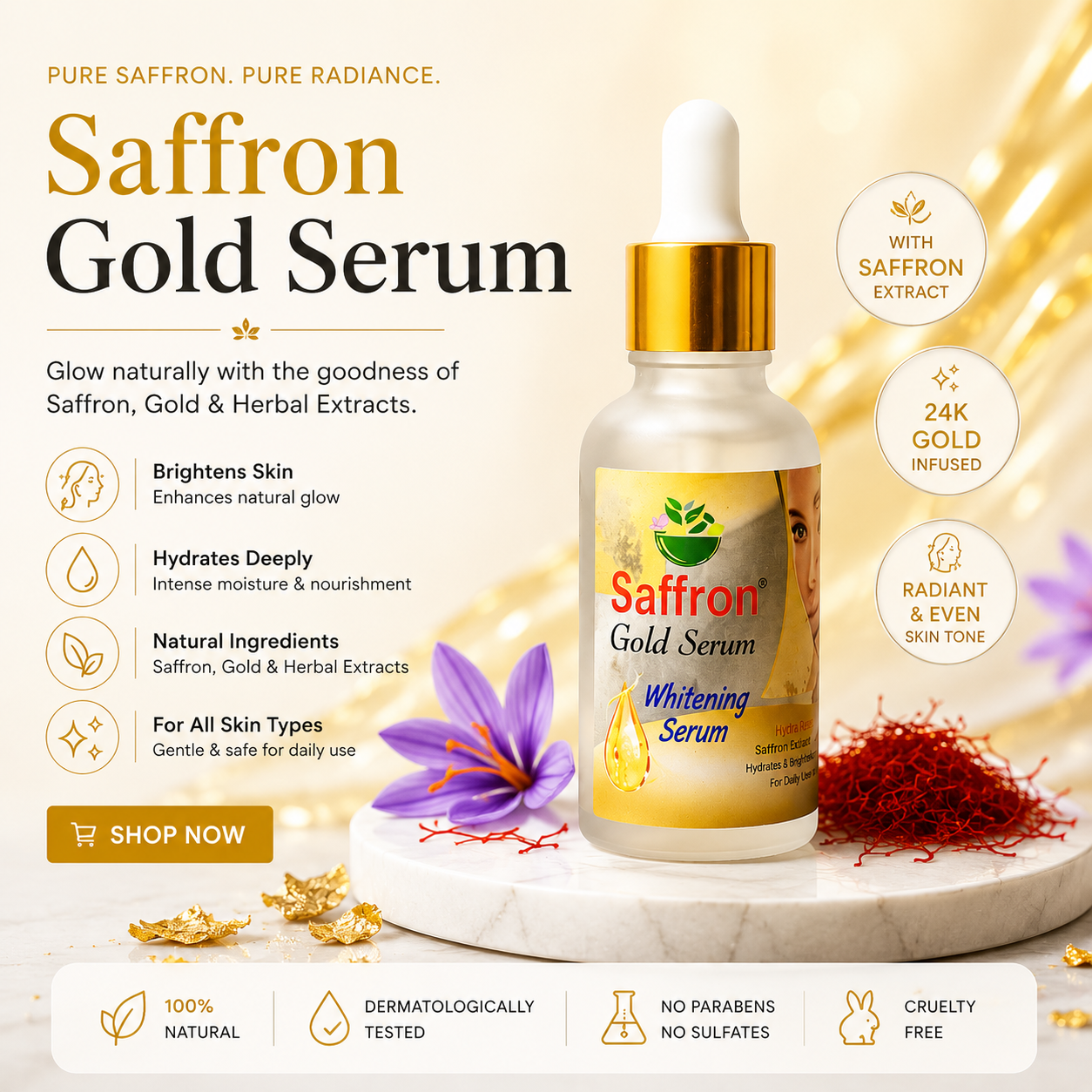 ✨ Saffron Gold Whitening Serum